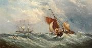 Sailboats in a squall Ebenezer Colls